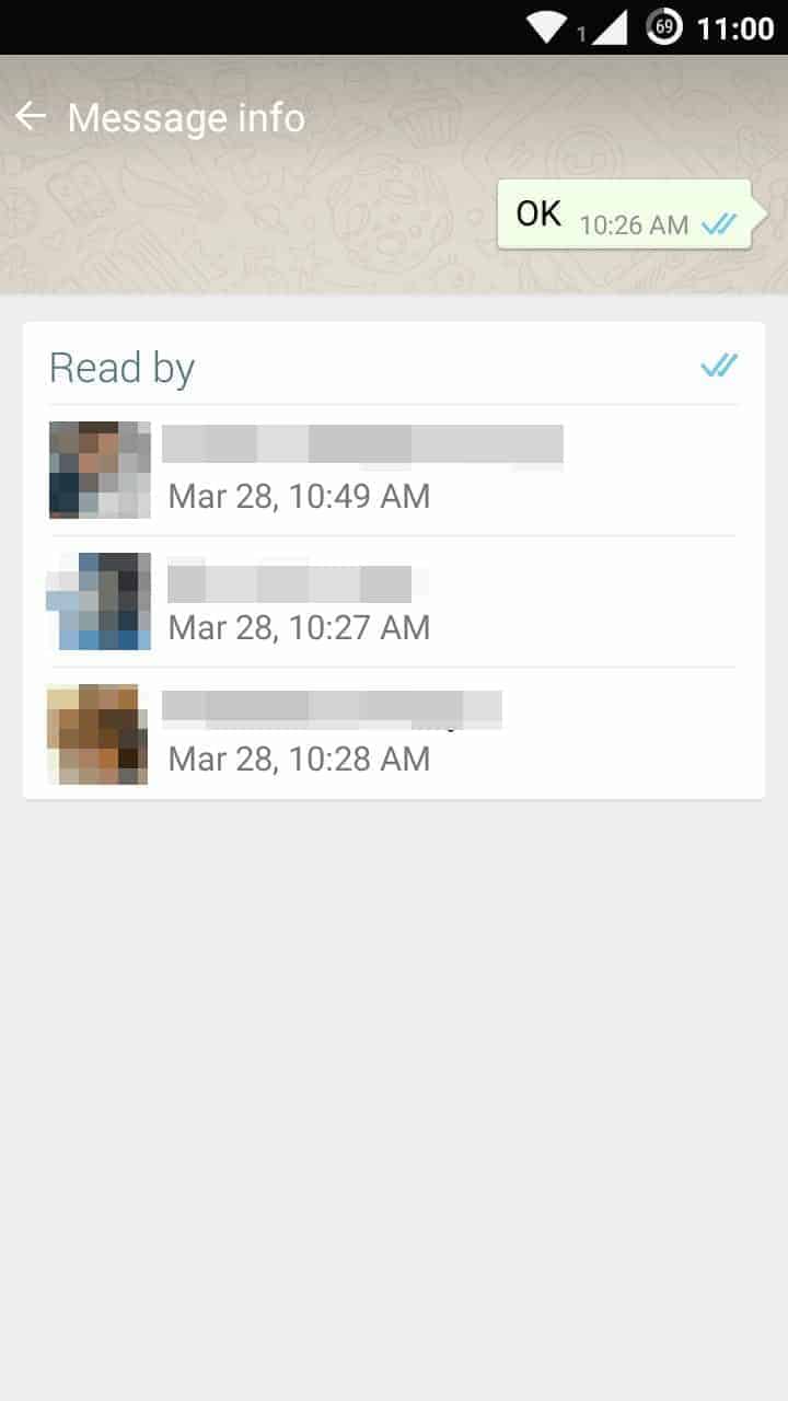 How to know who has read the WhatsApp Group Message