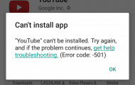 Fix Google Play Store Error -501 or YouTube Error 501 on Android