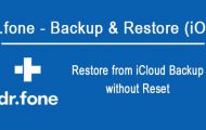 Restore from iCloud Backup without Reset