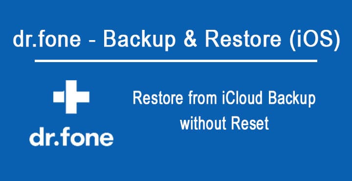 Restore from iCloud Backup without Reset