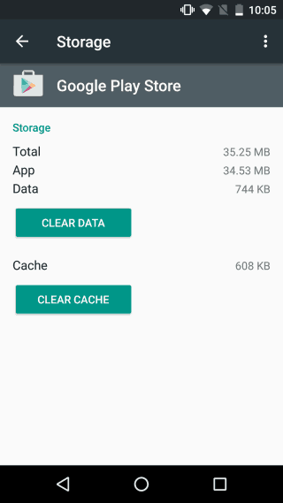 Google Play Store Clear Cache and Data