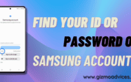 Find your ID or Password on Samsung Account